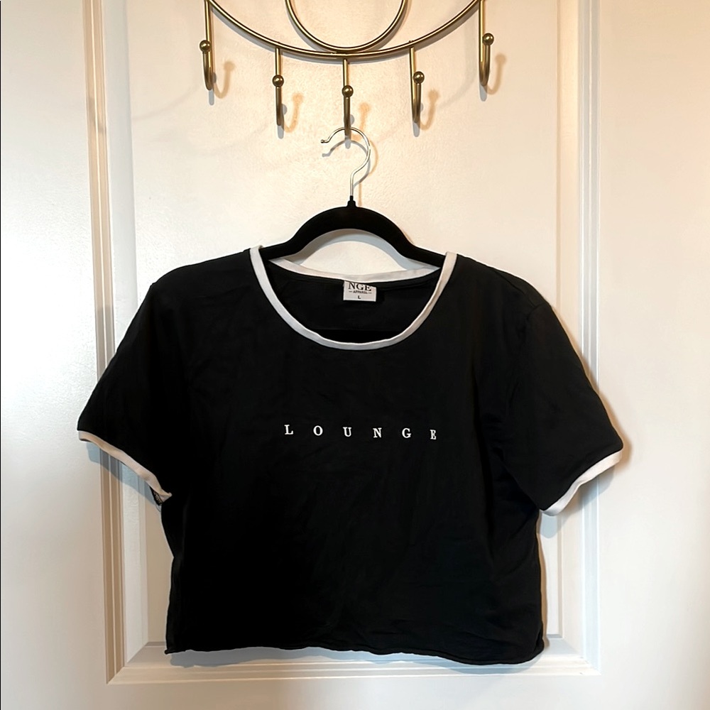 Lounge Lingerie Cropped Ringer Tee